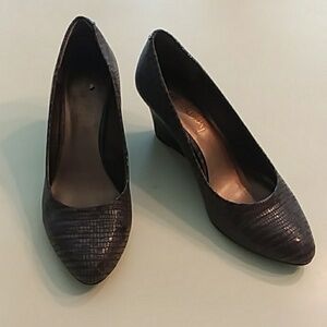 Sam & Libby 7.5 Gray brown wedges shoes